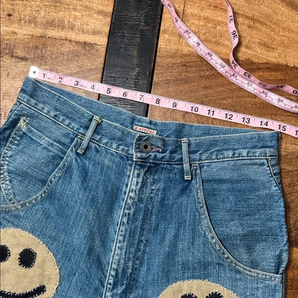 Kapital embroidered denim smiley patchwork jeans - Picture 6 of 14